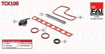 Kamkedjesats - Transmissionskedjesats FAI AUTOPARTS TCK100