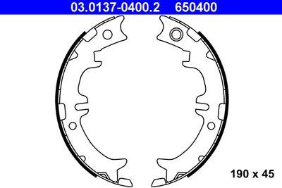 Handbroms delar - Bromsbackar, sats, parkeringsbroms ATE 03.0137-0400.2