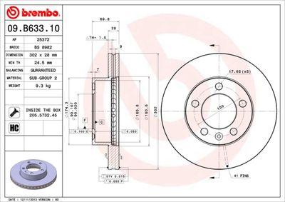 Bromsskivor - Bromsskiva BREMBO 09.B633.10