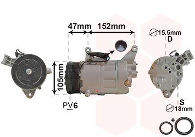 A/C-kompressor - Kompressor, klimatanläggning VAN WEZEL 0600K076