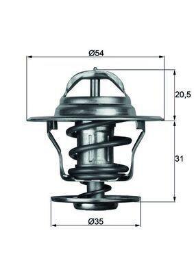 Termostat - Termostat, kylmedel MAHLE TX 13 87D