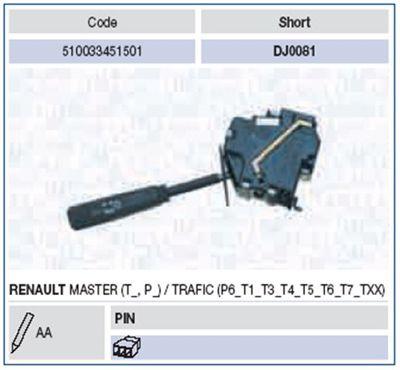 Styrkolumnbrytare - Rattstångsbrytare MAGNETI MARELLI 510033451501