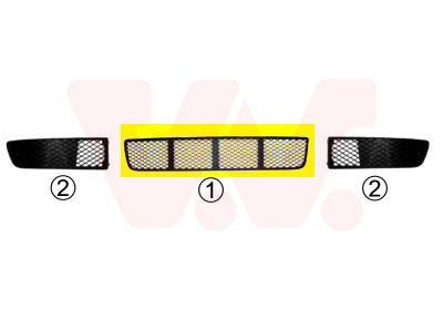 Stötfångargaller - Ventilationsgaller, stötfångare VAN WEZEL 5825590