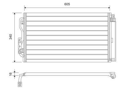 Kondensor - Kondensor, klimatanläggning VALEO 814191