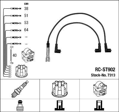 Tändkabel - Tändkabelsats NGK 7313