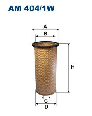 Sekundärt luftfilter/Kupéfilter - Sekundärluftfilter FILTRON AM 404/1W