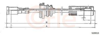Hastighetsmätarvajer - Hastighetsmätaraxel COFLE 92.S20013