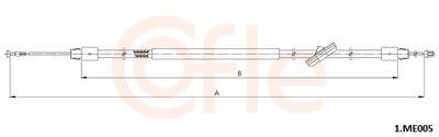 Parkeringsbromskablar - Vajer, parkeringsbroms COFLE 92.1.ME005