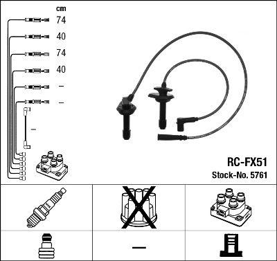 Tändkabel - Tändkabelsats NGK 5761