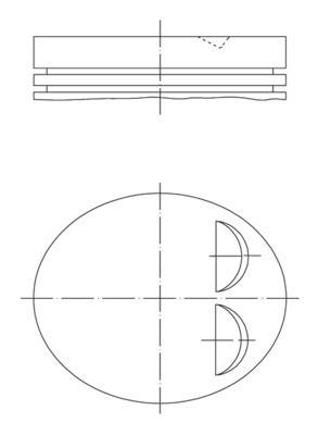 Kolv - Kolv MAHLE 039 PI 00122 000