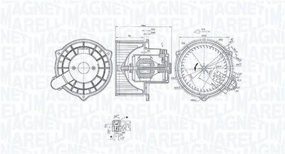 Fläktmotor - Kupéfläkt MAGNETI MARELLI 069412367010