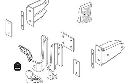 Dragkrokar och kablagekit - Släpfordonstillkoppling BRINK 349900