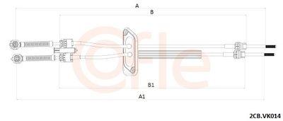 Kabel, manuell växellåda - Vajer, manuell transmission COFLE 92.2CB.VK014