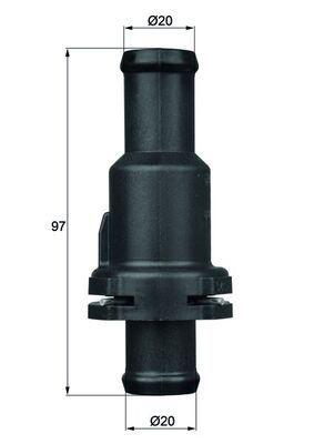 Termostat - Termostat, kylmedel MAHLE TH 5 80