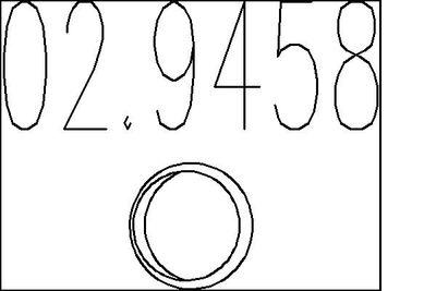 Packning, avgassystem - Packning, avgasrör MTS 02.9458