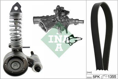 Vattenpump + serpentinremsats - Vattenpump + spårremssats INA 529 0297 31