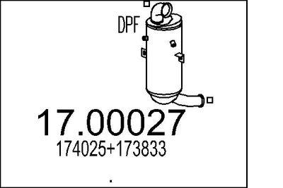 Dieselpartikelfilter - Sot-/partikelfilter, avgassystem MTS 17.00027