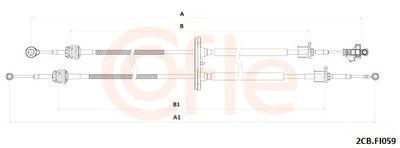 Kabel, manuell växellåda - Vajer, manuell transmission COFLE 92.2CB.FI059