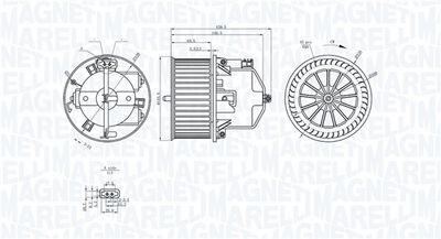 Fläktmotor - Kupéfläkt MAGNETI MARELLI 069412352010