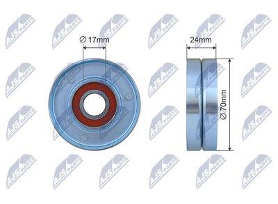 Spännare för v-rem - Spännrulle, kilrem NTY RNK-LR-011