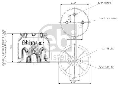 Manschett, luftfjädring - Bälgar, luftfjädring FEBI BILSTEIN 107301