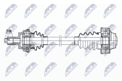 Drivaxel - Drivaxel NTY NPW-VW-170