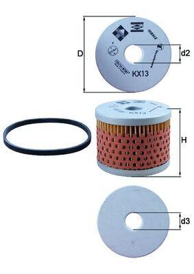 Bränslefilter - Bränslefilter KNECHT KX 13D