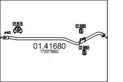 Avgasrör - Avgasrör MTS 01.41680