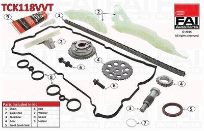 Kamkedjesats - Transmissionskedjesats FAI AUTOPARTS TCK118VVT