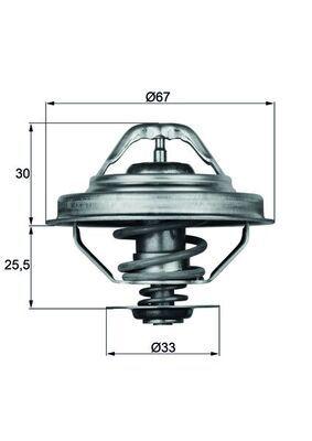 Termostat - Termostat, kylmedel MAHLE TX 28 92D