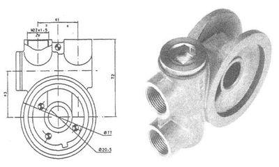 Oljetermostat - Termiostat, oljekylning BORGWARNER (Wahler) 410692.71D