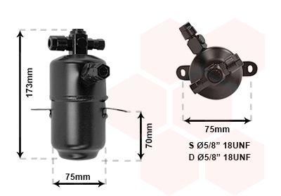 Torkfilter - Torkare,m klimatanläggning VAN WEZEL 3000D374