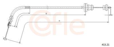 Spjällkabel - Gasvajer COFLE 92.413.21