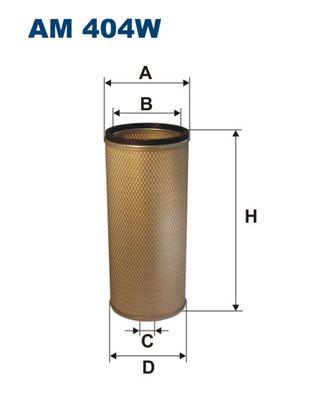 Sekundärt luftfilter/Kupéfilter - Sekundärluftfilter FILTRON AM 404W