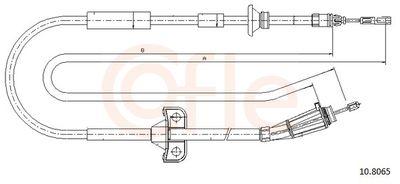 Parkeringsbromskablar - Vajer, parkeringsbroms COFLE 92.10.8065