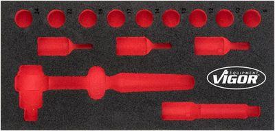 Verktygslådor - Skuminlägg, sortimentlåda VIGOR V5011-L