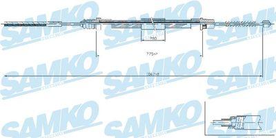 Parkeringsbromskablar - Vajer, parkeringsbroms SAMKO C0209B