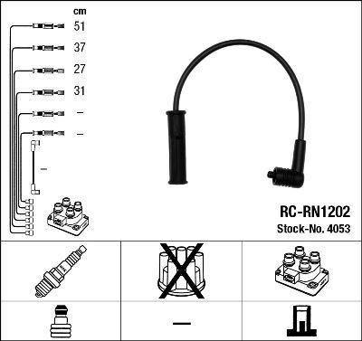 Tändkabel - Tändkabelsats NGK 4053