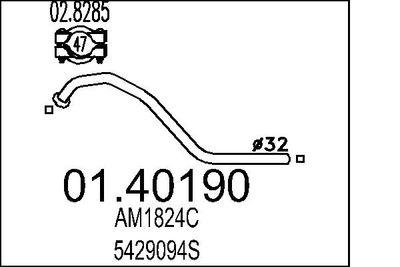 Avgasrör - Avgasrör MTS 01.40190