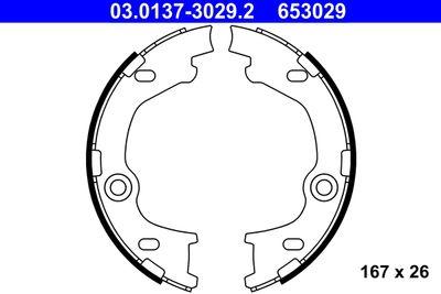 Handbroms delar - Bromsbackar, sats, parkeringsbroms ATE 03.0137-3029.2