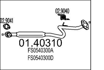 Avgasrör - Avgasrör MTS 01.40310