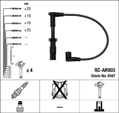 Tändkabel - Tändkabelsats NGK 8597