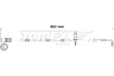 Slitageindikatorer för bromsbelägg - Varningssensor, bromsbeläggslitage TOMEX BRAKES TX 31-00