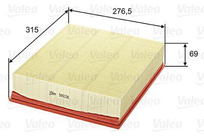 Luftfilter - Luftfilter VALEO 585036