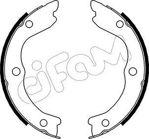 Handbroms delar - Bromsbackar, sats, parkeringsbroms CIFAM 153-293