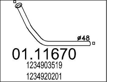 Avgasrör - Avgasrör MTS 01.11670