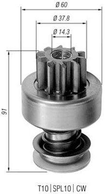 Startmotordelar - Drev, startmotor MAGNETI MARELLI 940113020153