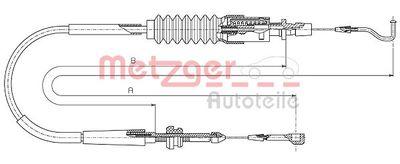 Spjällkabel - Gasvajer METZGER 14.4305