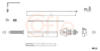 Spjällkabel - Gasvajer COFLE 92.493.1