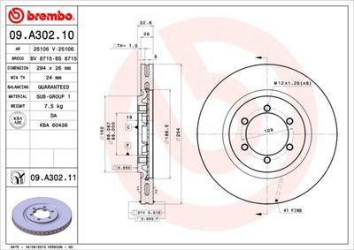 Bromsskivor - Bromsskiva BREMBO 09.A302.10